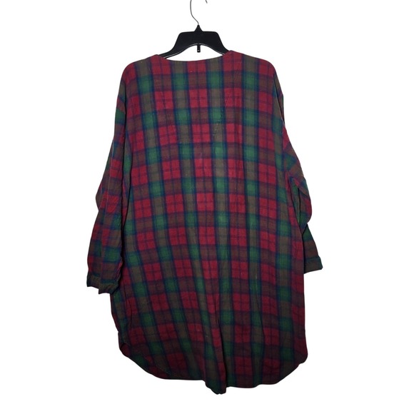 Vintage Walt Disney World Sleepwear Minnie Mouse Flannel Plaid Nightgown L/XL - Picture 2 of 10